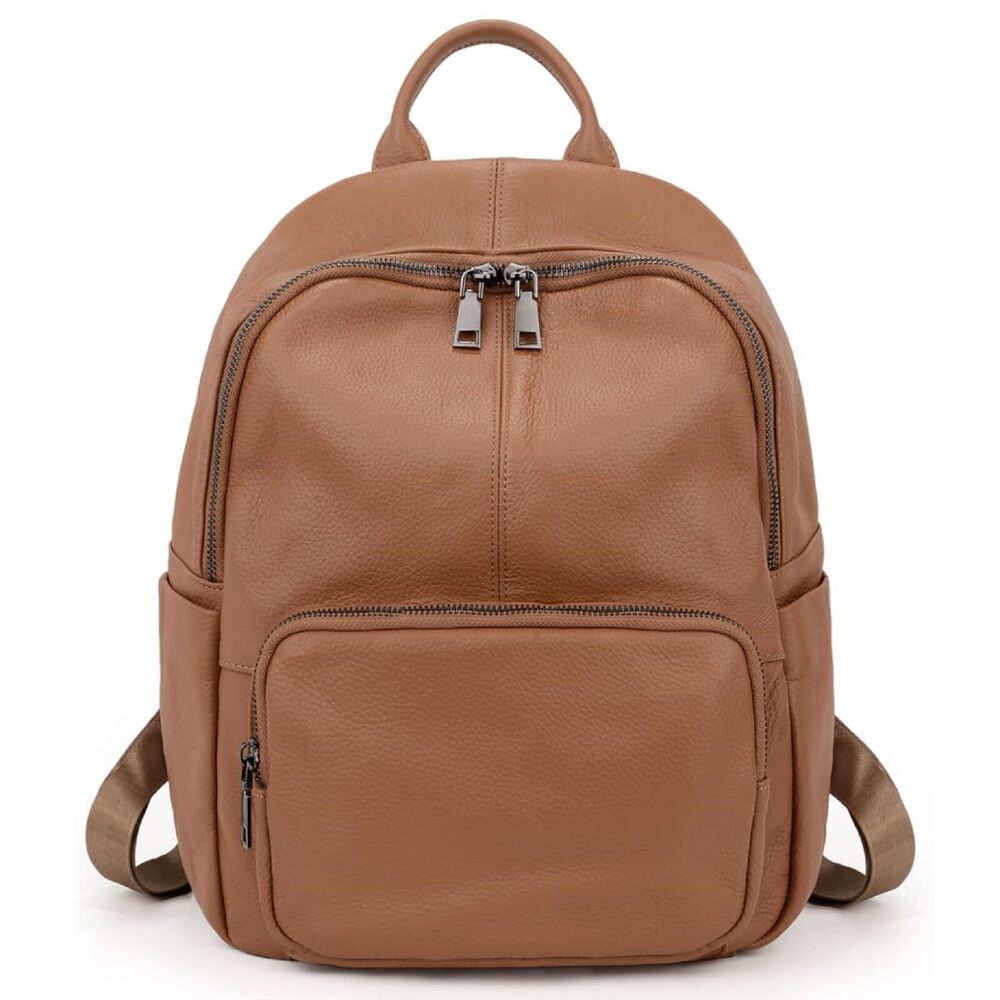 5441 Real Leather Backpack Purse Convertible Shoulder Bag Versatile Daypack